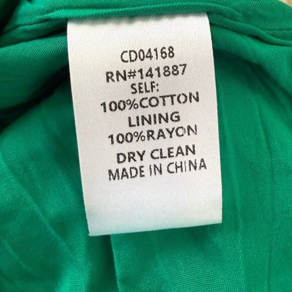 Blue Hydrangea Green Cotton Maxi Dress - Picture 6 of 6